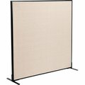 Interion By Global Industrial Interion Freestanding Office Partition Panel, 60-1/4inW x 60inH, Tan 238639FTN